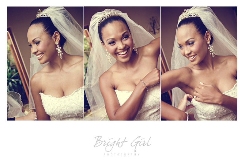 Bride getting ready